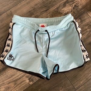 kappa blue logo shorts